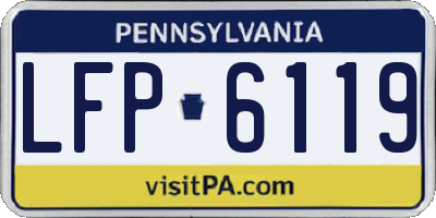 PA license plate LFP6119