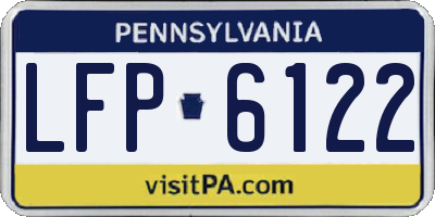 PA license plate LFP6122