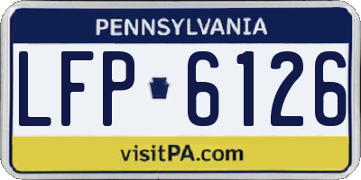 PA license plate LFP6126