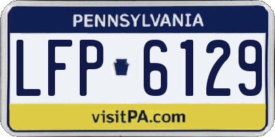 PA license plate LFP6129
