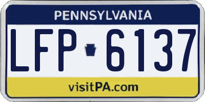 PA license plate LFP6137