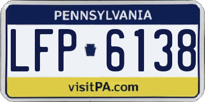 PA license plate LFP6138
