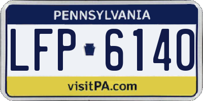 PA license plate LFP6140