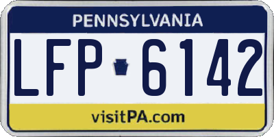 PA license plate LFP6142