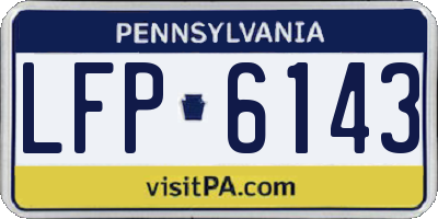PA license plate LFP6143