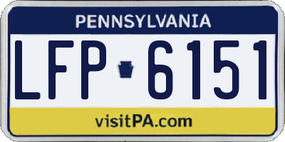 PA license plate LFP6151