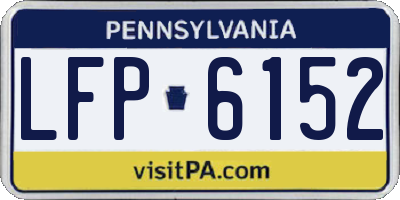 PA license plate LFP6152