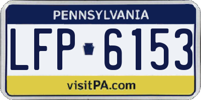 PA license plate LFP6153