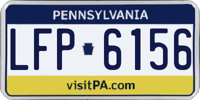 PA license plate LFP6156