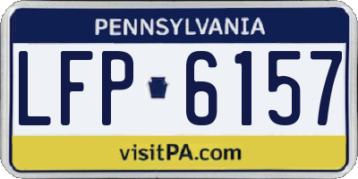 PA license plate LFP6157
