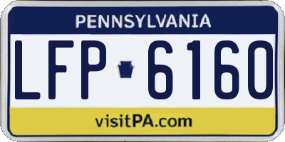 PA license plate LFP6160