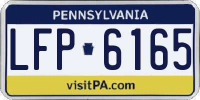 PA license plate LFP6165