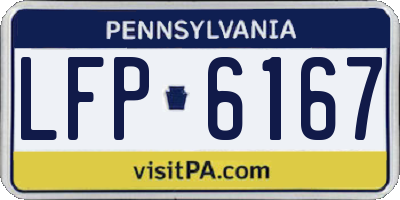 PA license plate LFP6167
