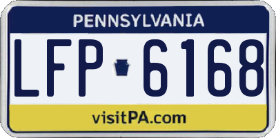 PA license plate LFP6168