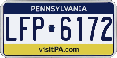 PA license plate LFP6172