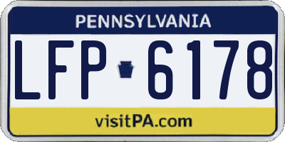 PA license plate LFP6178