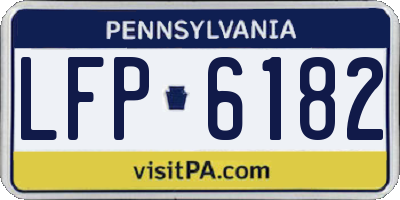 PA license plate LFP6182