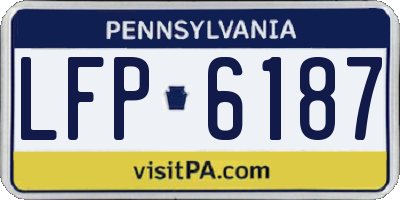 PA license plate LFP6187