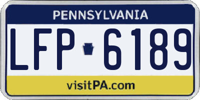 PA license plate LFP6189