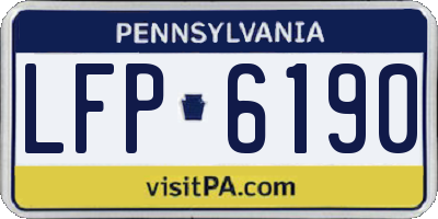PA license plate LFP6190