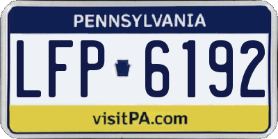 PA license plate LFP6192