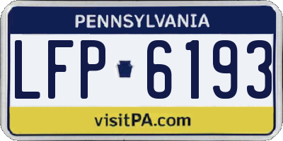 PA license plate LFP6193