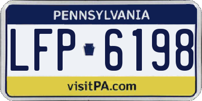 PA license plate LFP6198