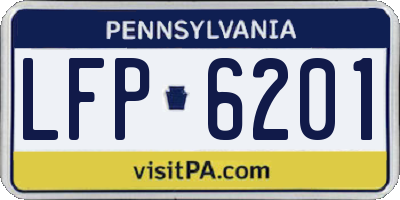 PA license plate LFP6201