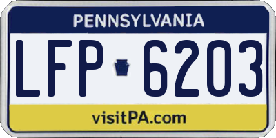 PA license plate LFP6203