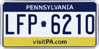 PA license plate LFP6210