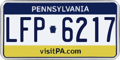 PA license plate LFP6217
