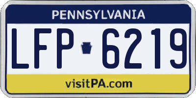 PA license plate LFP6219