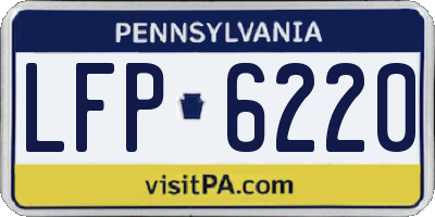 PA license plate LFP6220