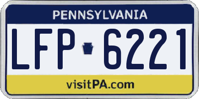 PA license plate LFP6221