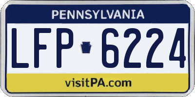PA license plate LFP6224