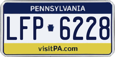 PA license plate LFP6228