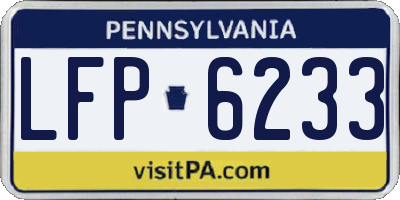 PA license plate LFP6233