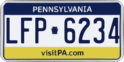 PA license plate LFP6234
