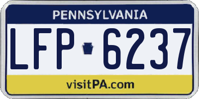 PA license plate LFP6237