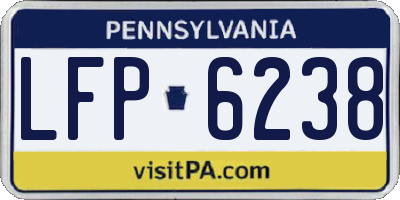PA license plate LFP6238
