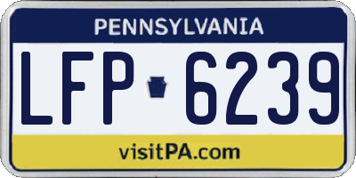 PA license plate LFP6239