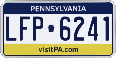 PA license plate LFP6241