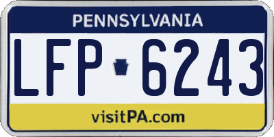 PA license plate LFP6243