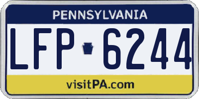 PA license plate LFP6244
