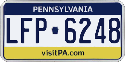 PA license plate LFP6248
