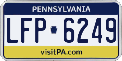 PA license plate LFP6249