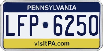 PA license plate LFP6250