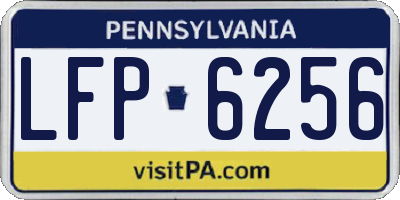 PA license plate LFP6256