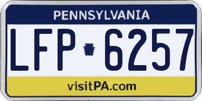 PA license plate LFP6257
