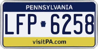 PA license plate LFP6258